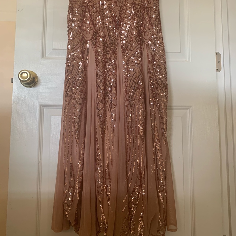Rose gold sequin gown